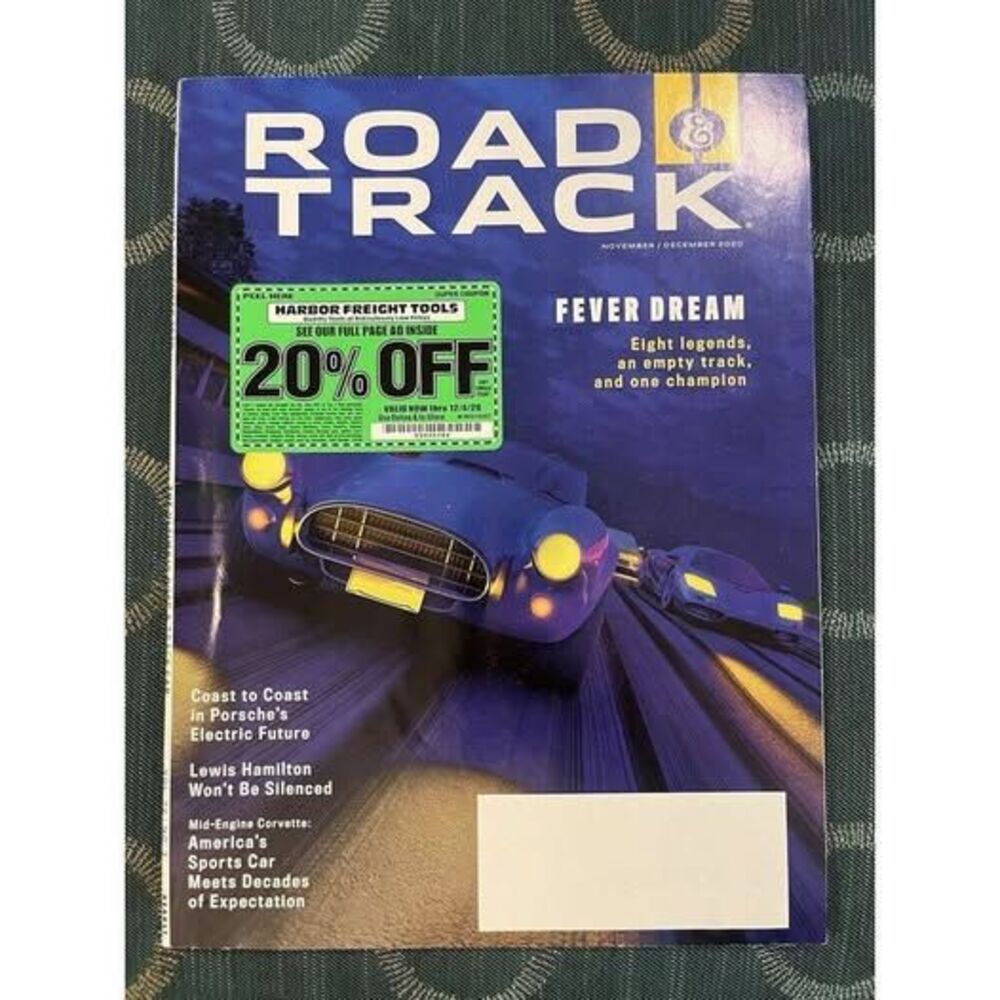 Road & Track November December 2020 Fever Dream. Eight Legends, An Empty Track,
